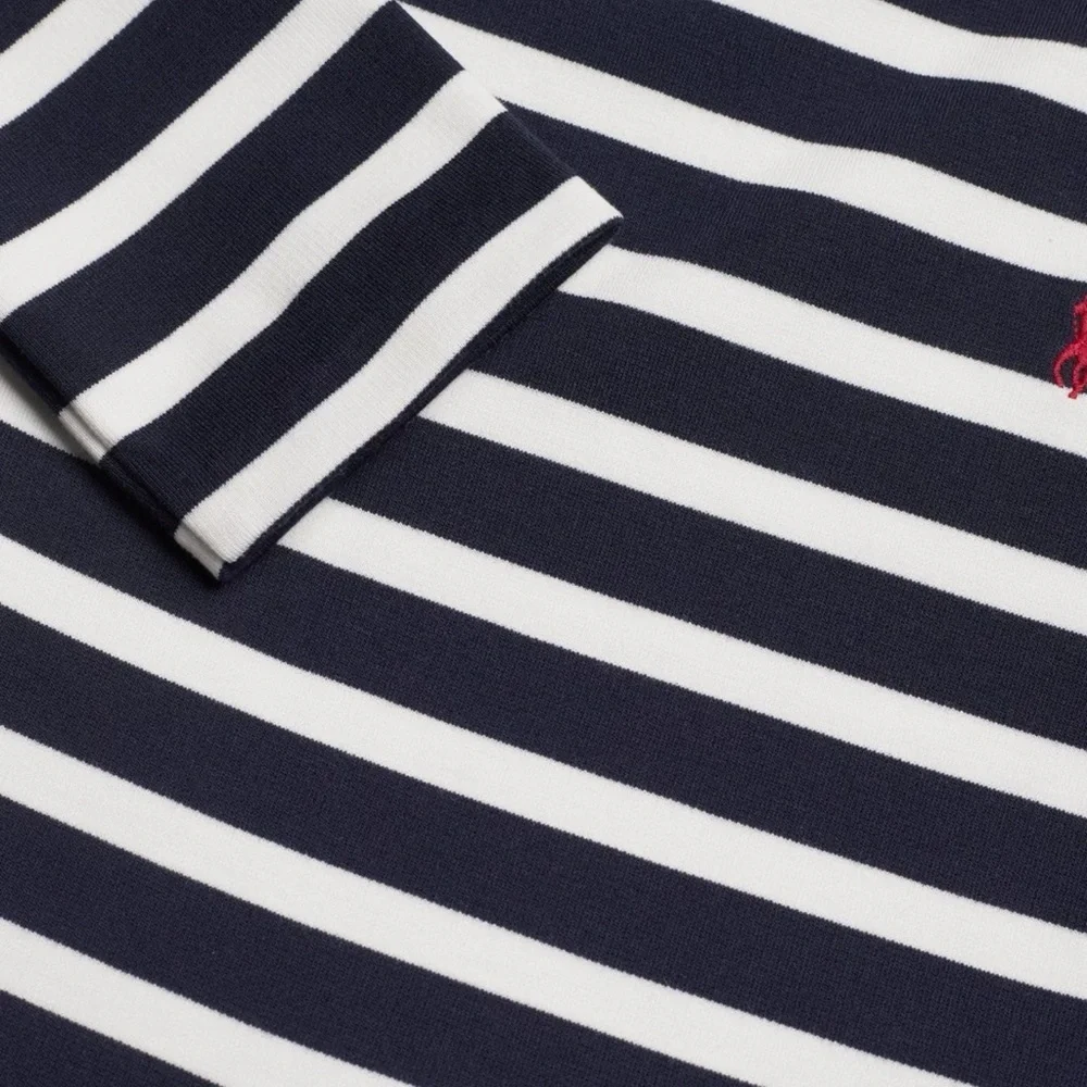 RALPH LAUREN • Polo Striped Stretch Ponte Dress